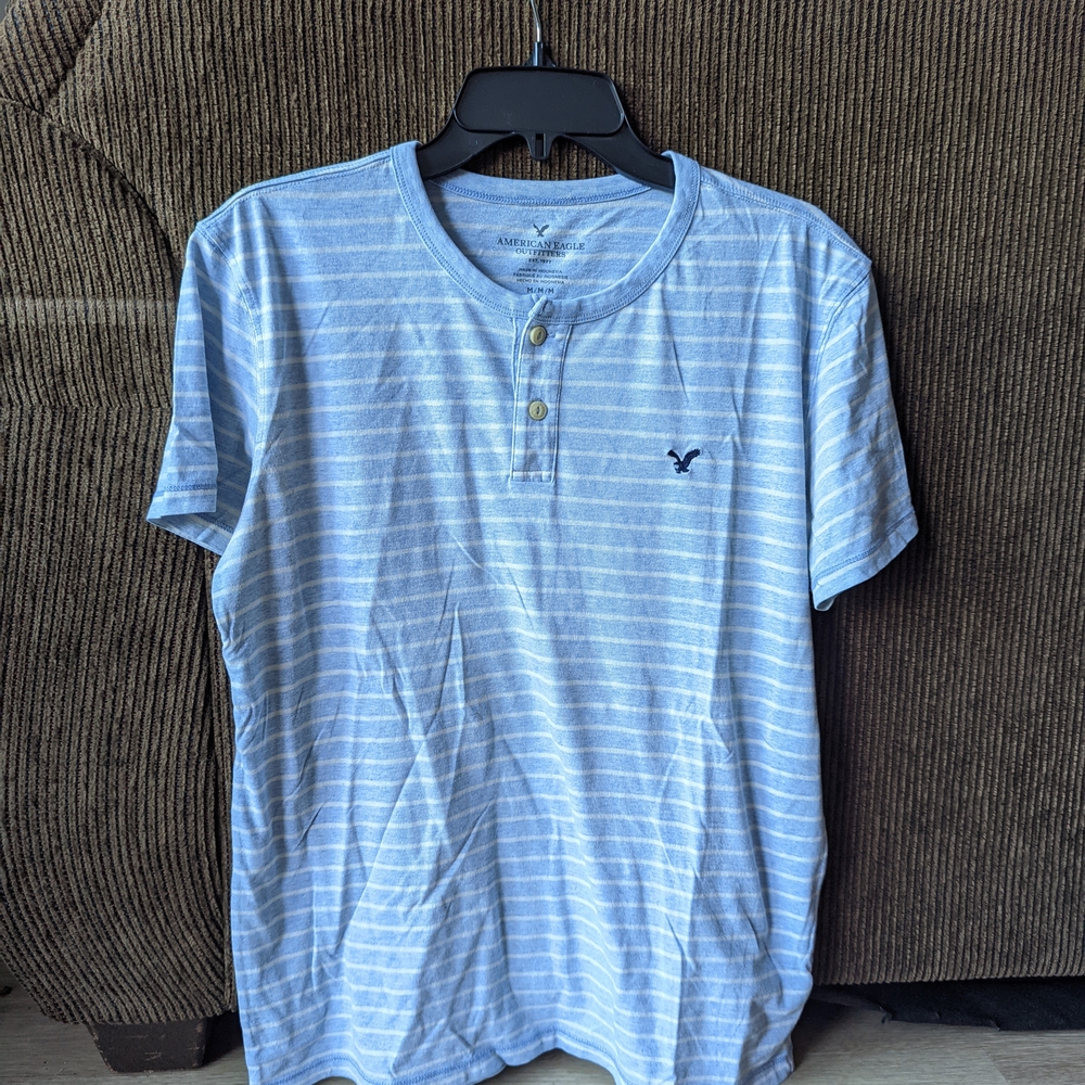 Men's Blue Striped Shirt